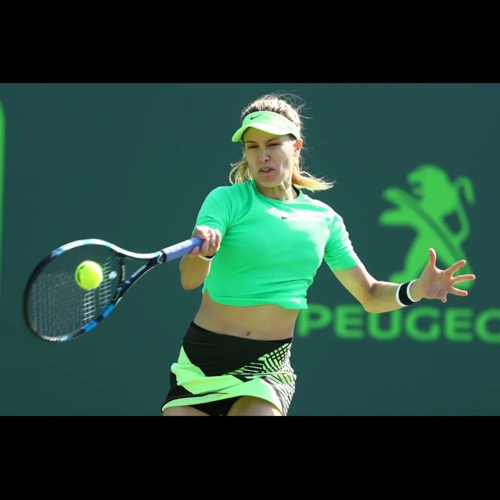 Nike Women's Spring Print Power Spin Skirt XS Green/ Neon green genie Bouchard - Picture 6 of 6